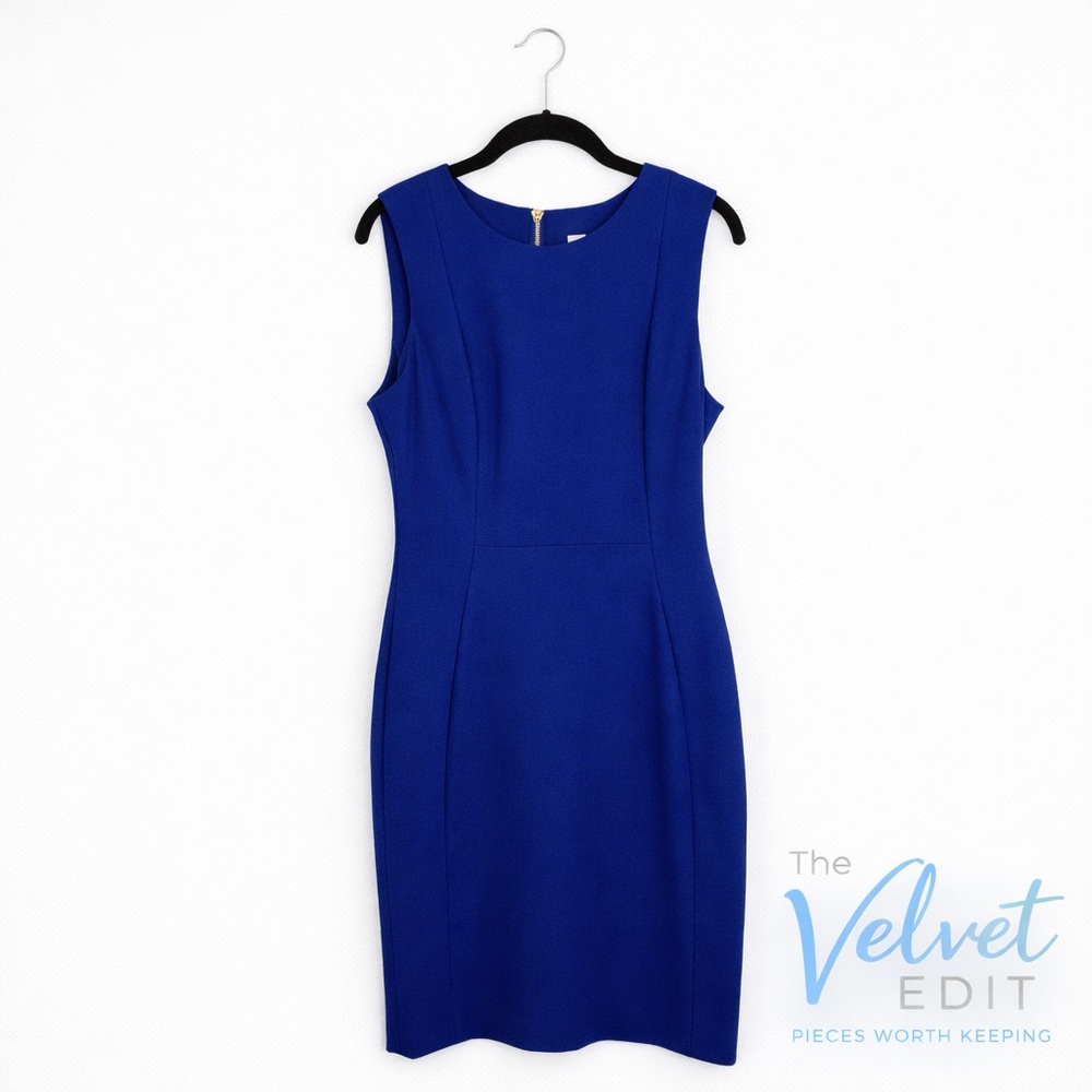 Calvin Klein Royal Blue Sheath Dress Size 10 NWOT Career Cocktail